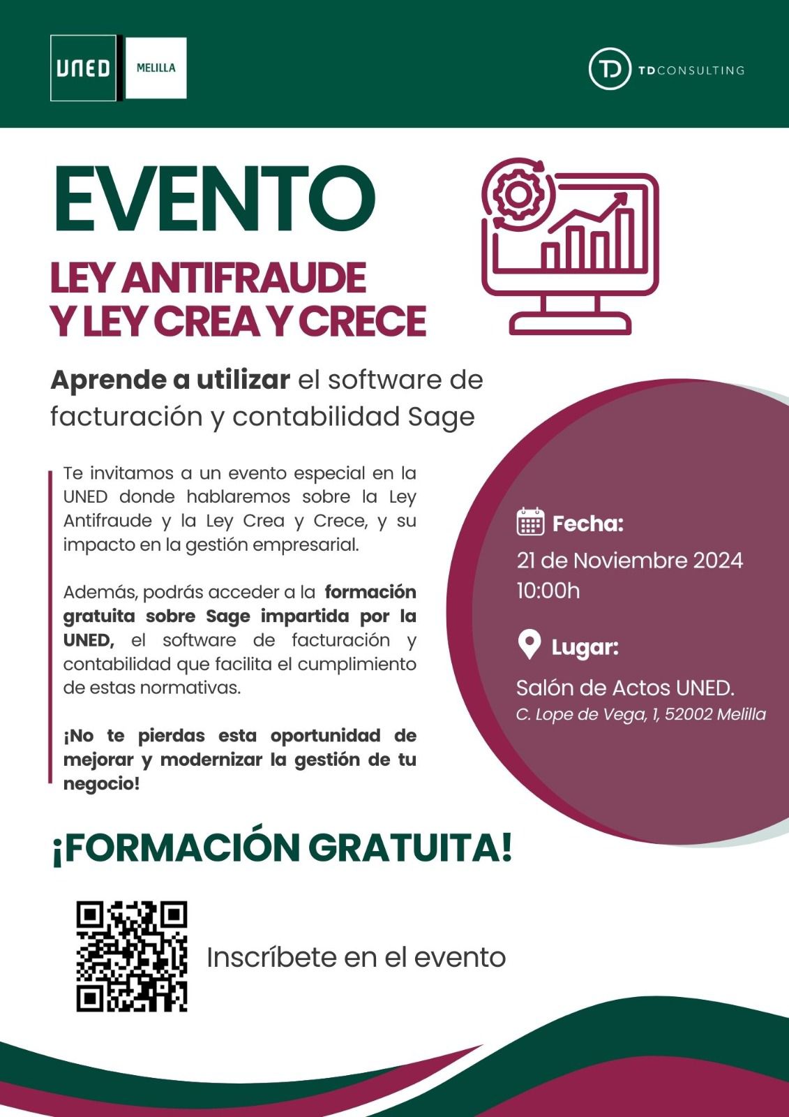 Evento Ley antifraude y ley crea y crece